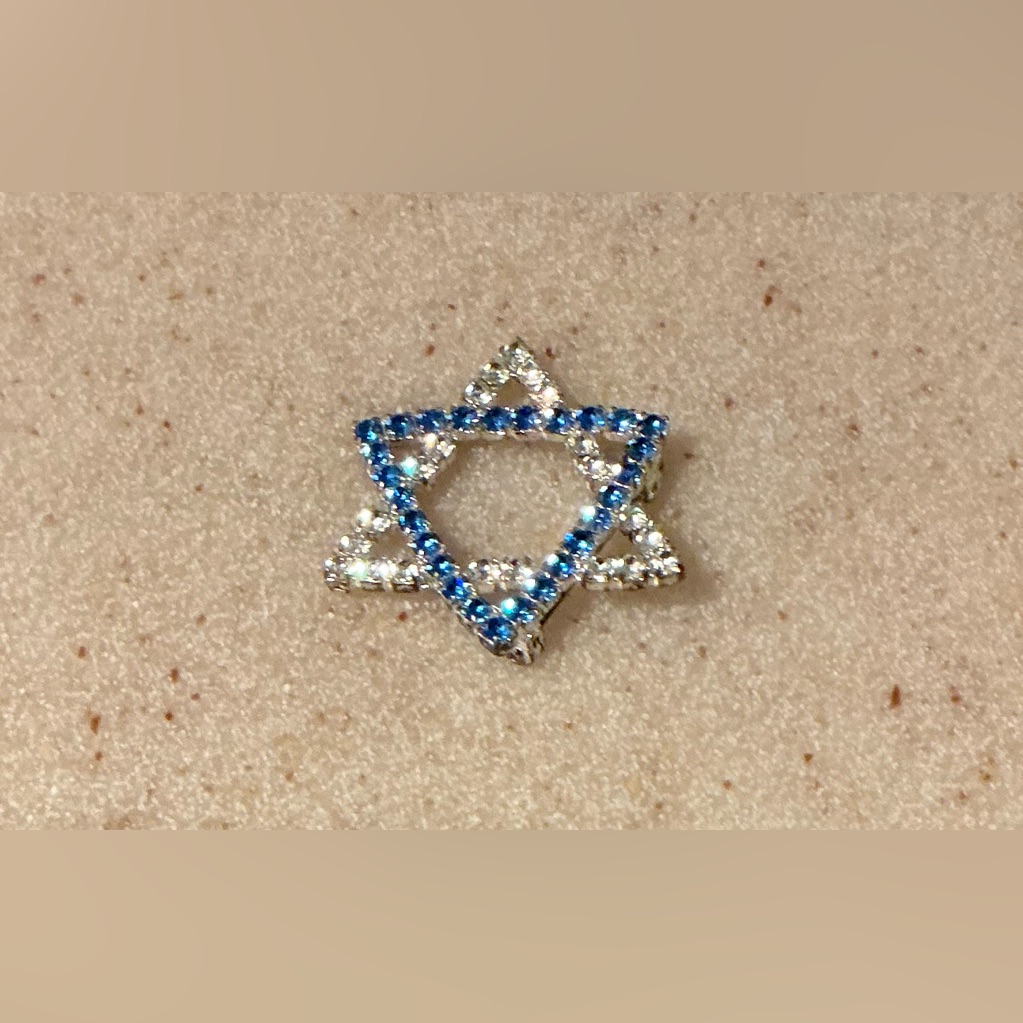 Blue And White Star Of David Pin